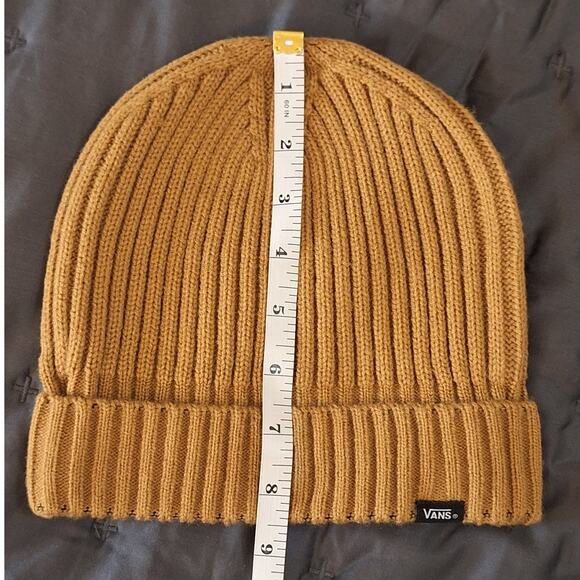 NWOT Vans Core Basic Ribbed Beanie UNISEX OSFM Tan Outdoor Winter Skater - Picture 4 of 7